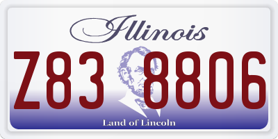 IL license plate Z838806