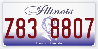 IL license plate Z838807