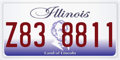 IL license plate Z838811