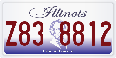 IL license plate Z838812