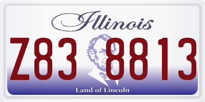 IL license plate Z838813