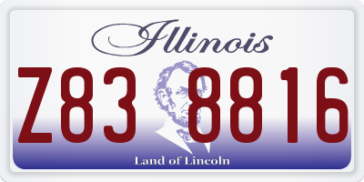 IL license plate Z838816