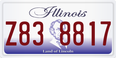 IL license plate Z838817