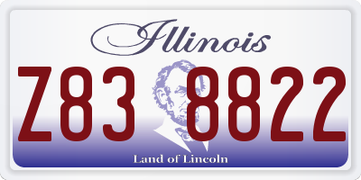 IL license plate Z838822