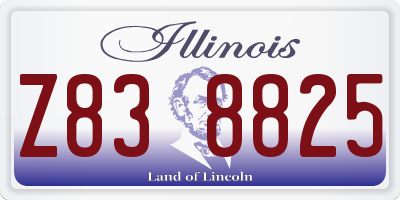 IL license plate Z838825