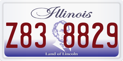 IL license plate Z838829