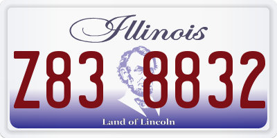 IL license plate Z838832