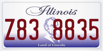 IL license plate Z838835