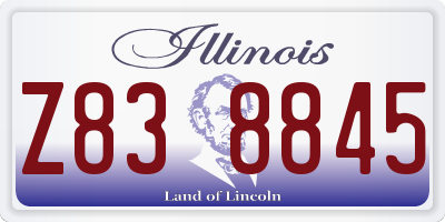 IL license plate Z838845