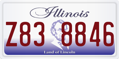 IL license plate Z838846