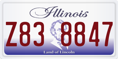 IL license plate Z838847