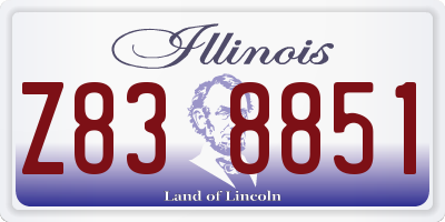 IL license plate Z838851