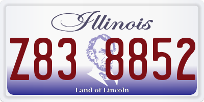 IL license plate Z838852
