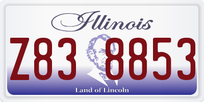 IL license plate Z838853