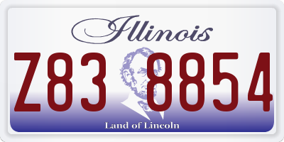 IL license plate Z838854
