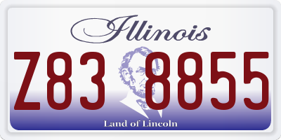 IL license plate Z838855