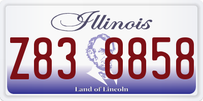 IL license plate Z838858
