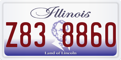 IL license plate Z838860