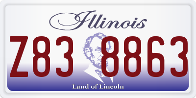 IL license plate Z838863