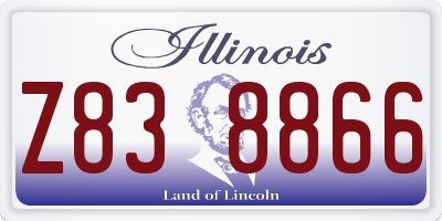 IL license plate Z838866