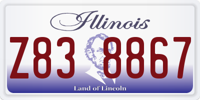IL license plate Z838867