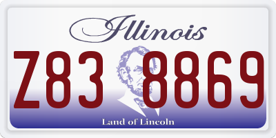 IL license plate Z838869