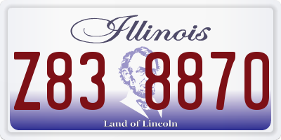 IL license plate Z838870