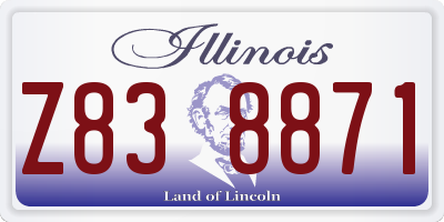 IL license plate Z838871