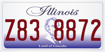 IL license plate Z838872