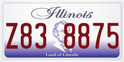 IL license plate Z838875
