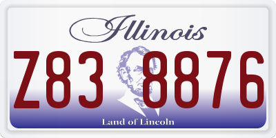 IL license plate Z838876
