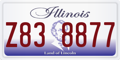 IL license plate Z838877