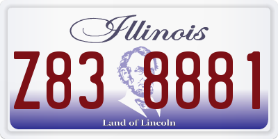 IL license plate Z838881