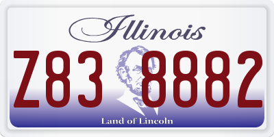 IL license plate Z838882