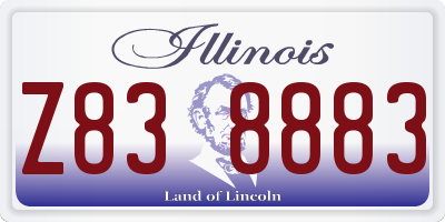 IL license plate Z838883