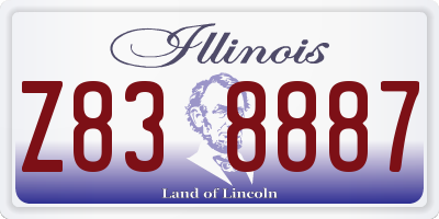 IL license plate Z838887