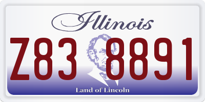 IL license plate Z838891