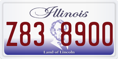 IL license plate Z838900