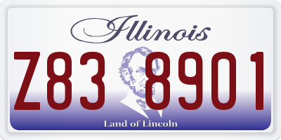 IL license plate Z838901