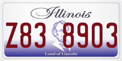 IL license plate Z838903