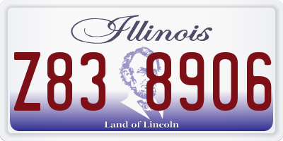 IL license plate Z838906