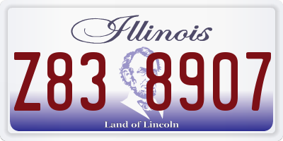 IL license plate Z838907