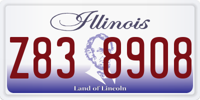 IL license plate Z838908