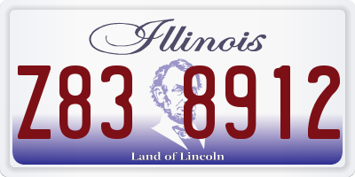 IL license plate Z838912