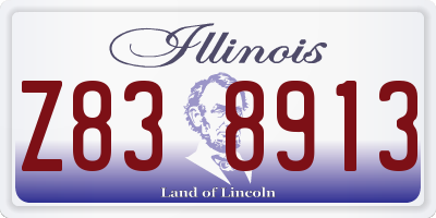 IL license plate Z838913