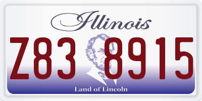 IL license plate Z838915