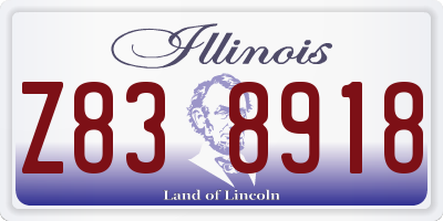 IL license plate Z838918