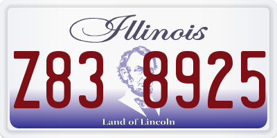 IL license plate Z838925