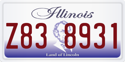 IL license plate Z838931