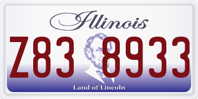 IL license plate Z838933